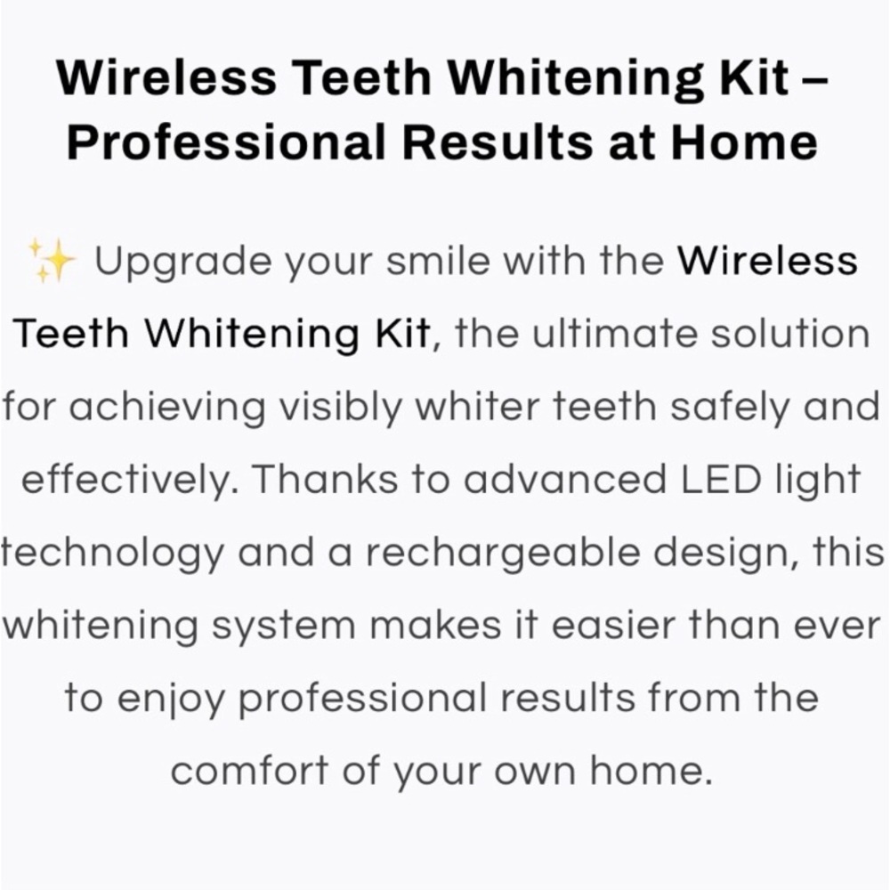 SmileKit Rechargeable Teeth Whitening Kit with Blue Wireless LED sealed SMILE - Picture 2 of 7